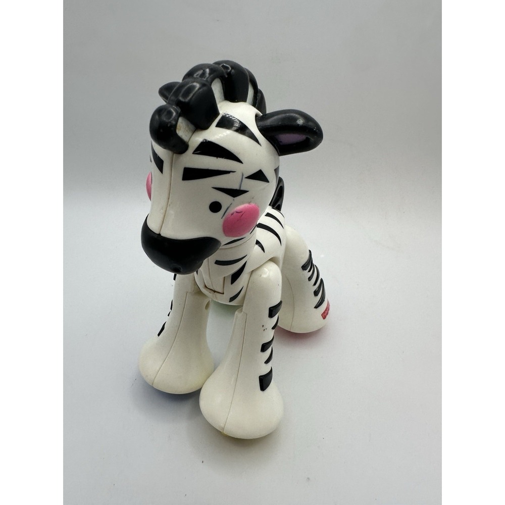 Fisher Price Amazing Animals Click Clack Zebra Zoo Rattle Sensory Adjustable See